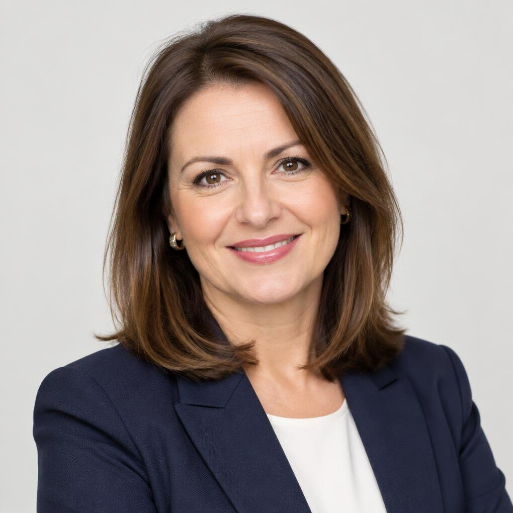Studio portrait of a professional woman in business attire